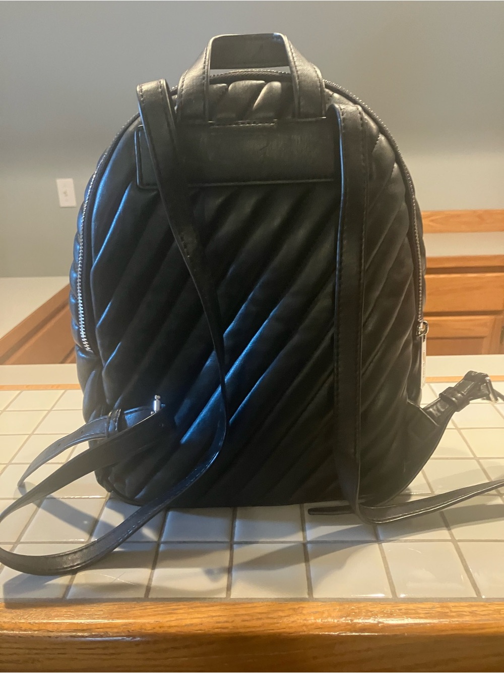 Michael Kors Black Quilted Mini Backpack - Picture 2 of 5